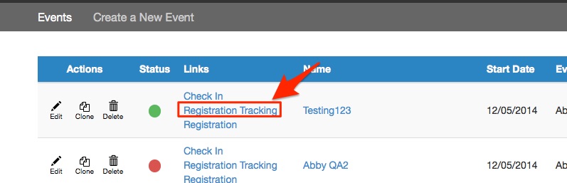 registration tracking